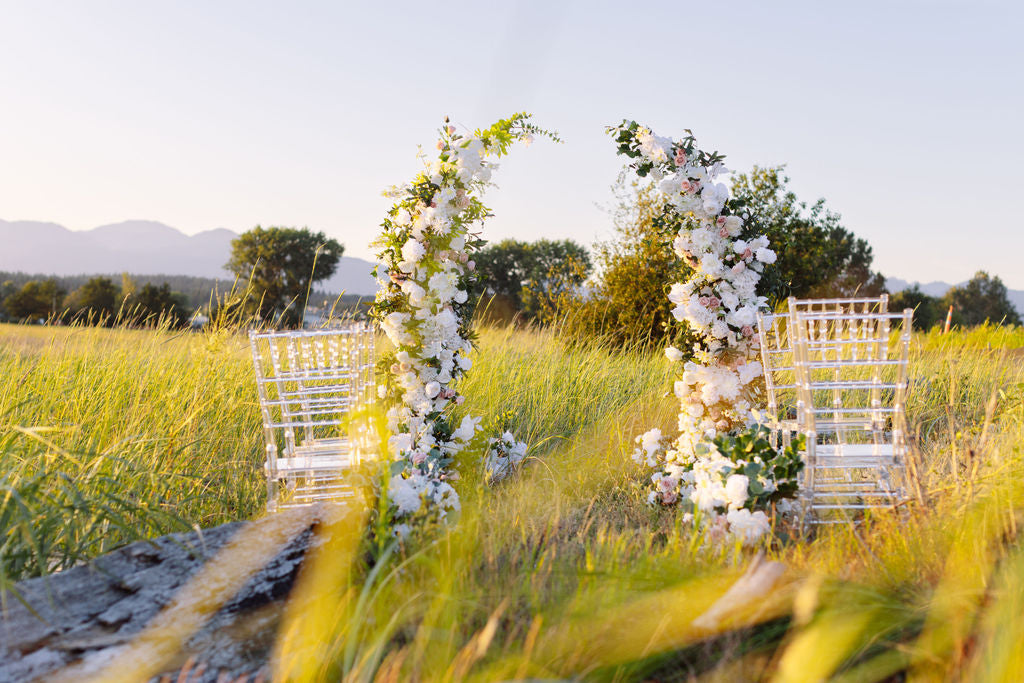 Faux Flower Arch -Beige color
