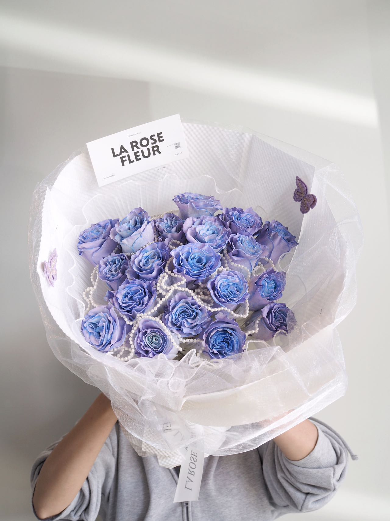 【V Day】Blue Lavender Tinted Rose Bouquet(only Feb 11-Feb 14th)