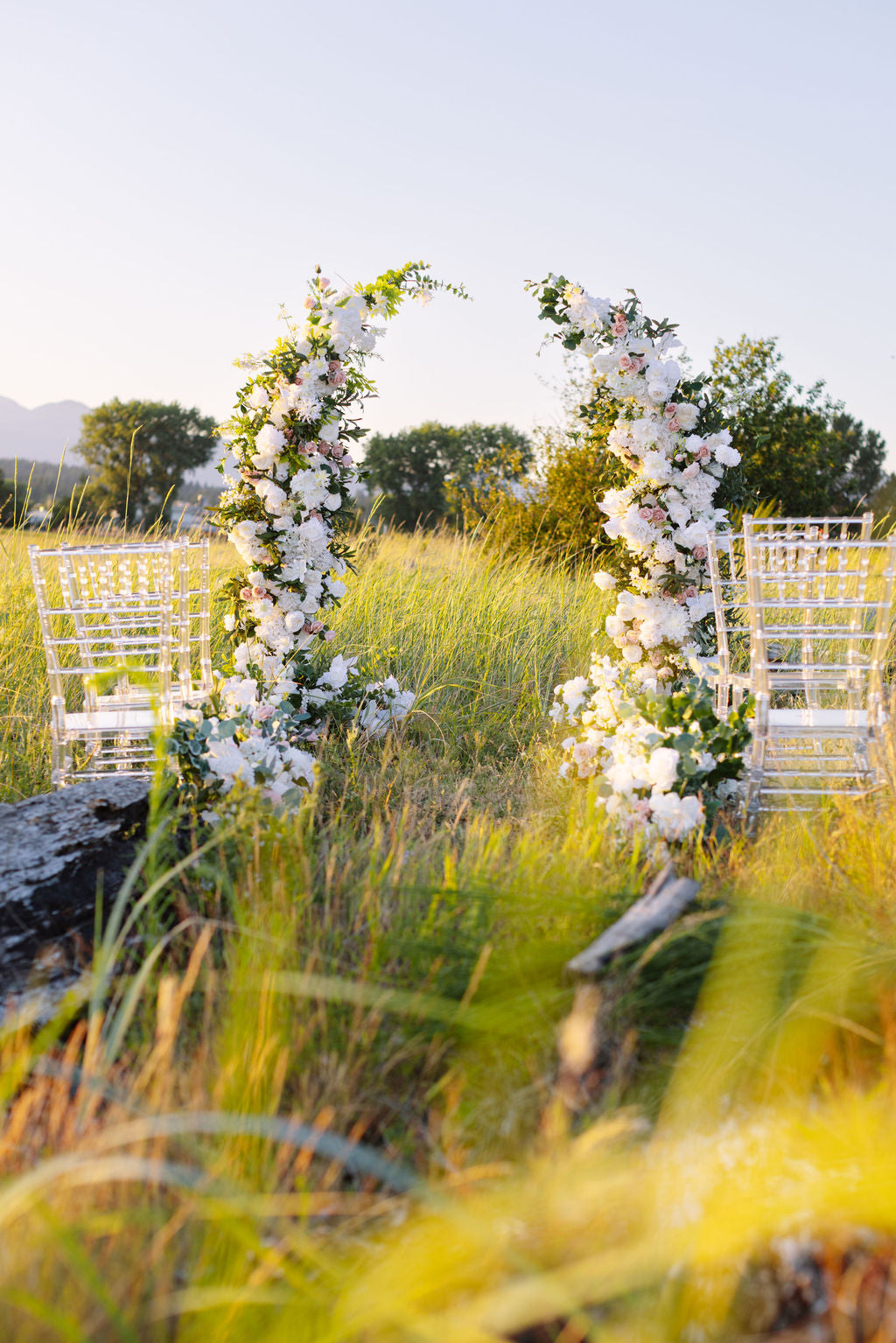 Faux Flower Arch -Beige color