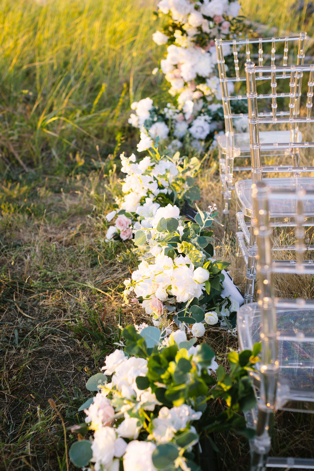 Faux Flower Arch -Beige color