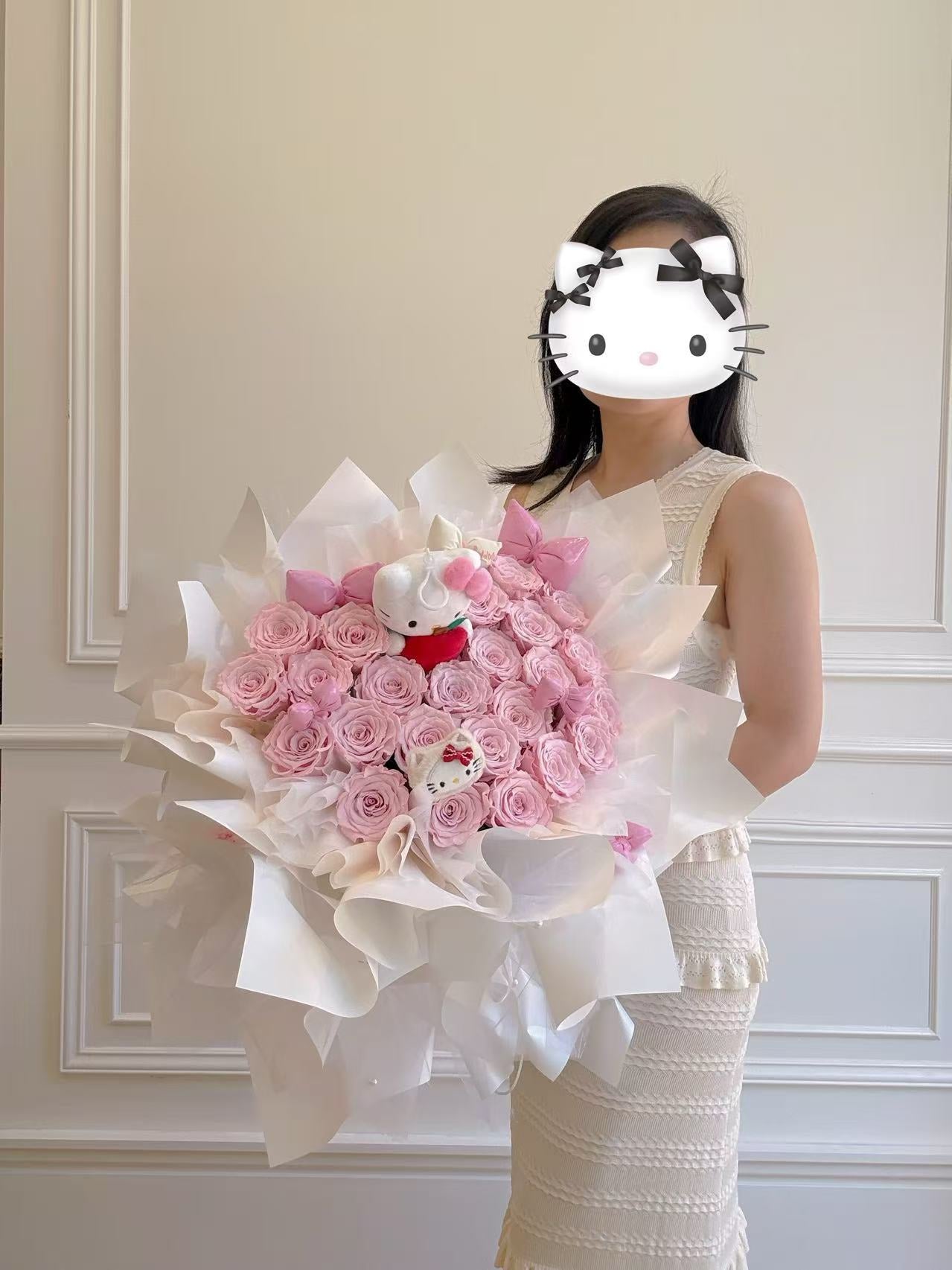 Preserved Pink Rose Bouquet