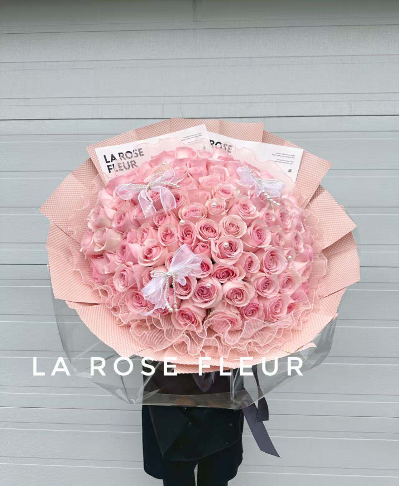 L4-Pink Rose Bouquet (19st to 99 st) – La Rose Fleur