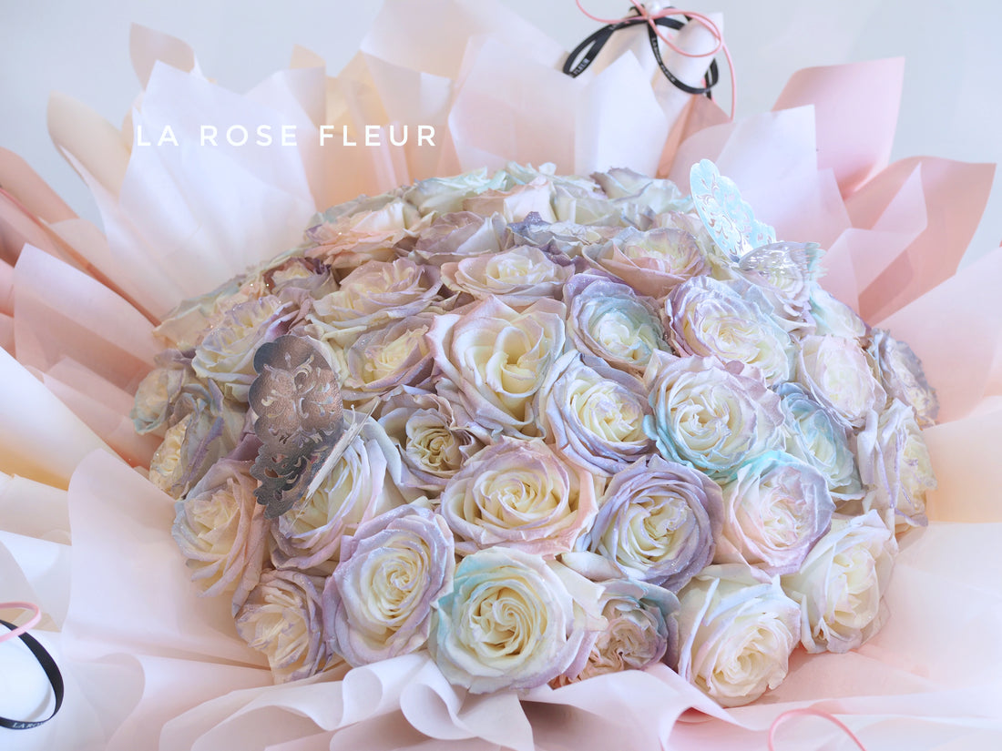 L2-Fancy Wrapping Mermaid Tinted Roses