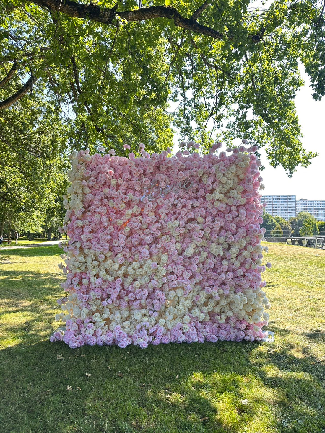 Faux Flower Wall-light pink
