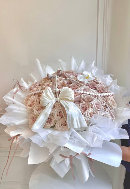 L2-Fancy Wrapping Quicksand Rose Bouquet
