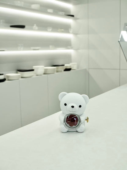 P13. BEAR Jewelry Gift Box with Red Preserved Rose