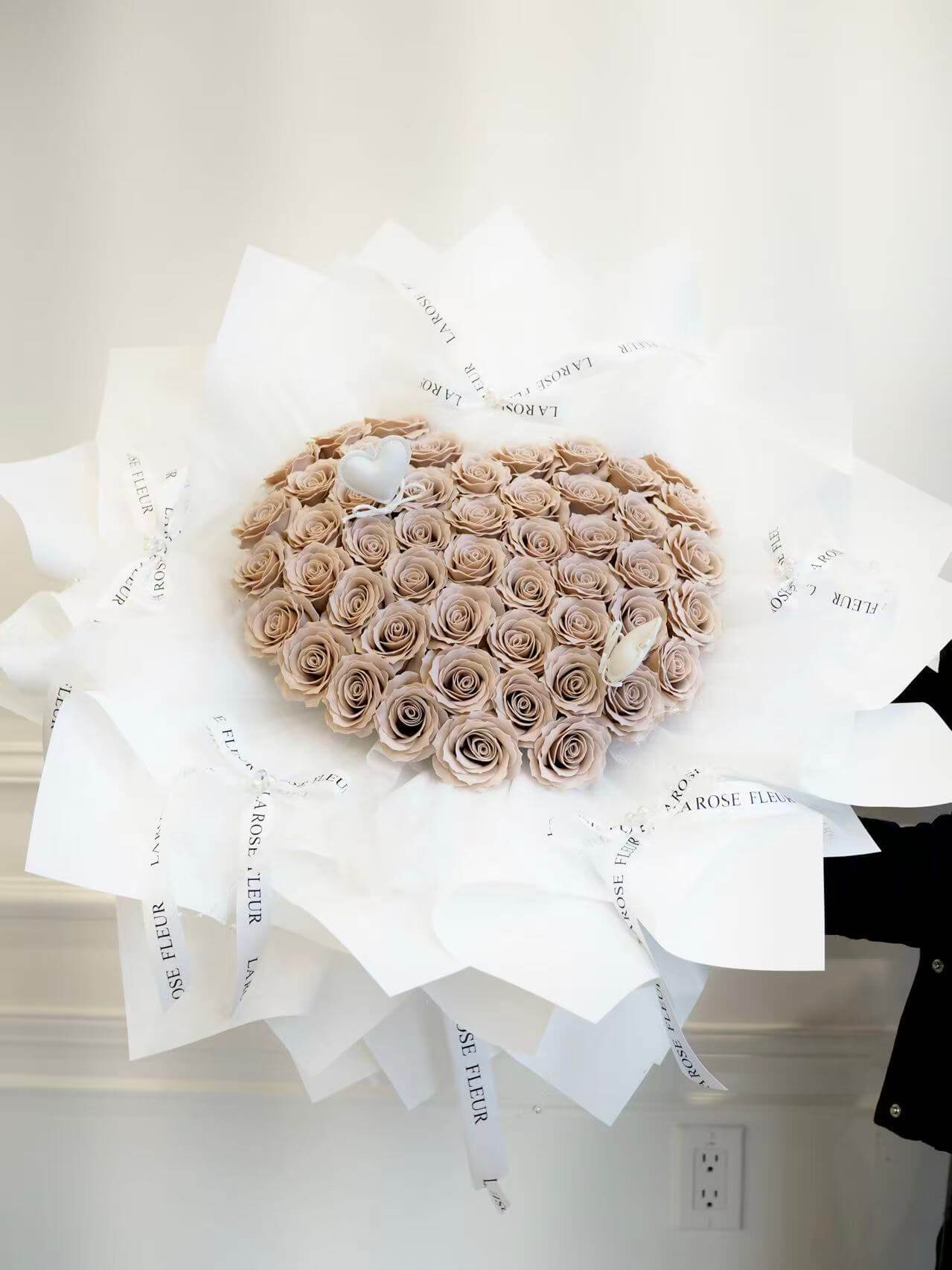 P16. Soap Roses Bouquet - 50 Stems of Cappuccino Color SOAP Rose