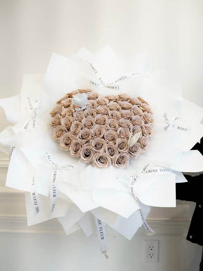 P16. Soap Roses Bouquet - 50 Stems of Cappuccino Color SOAP Rose