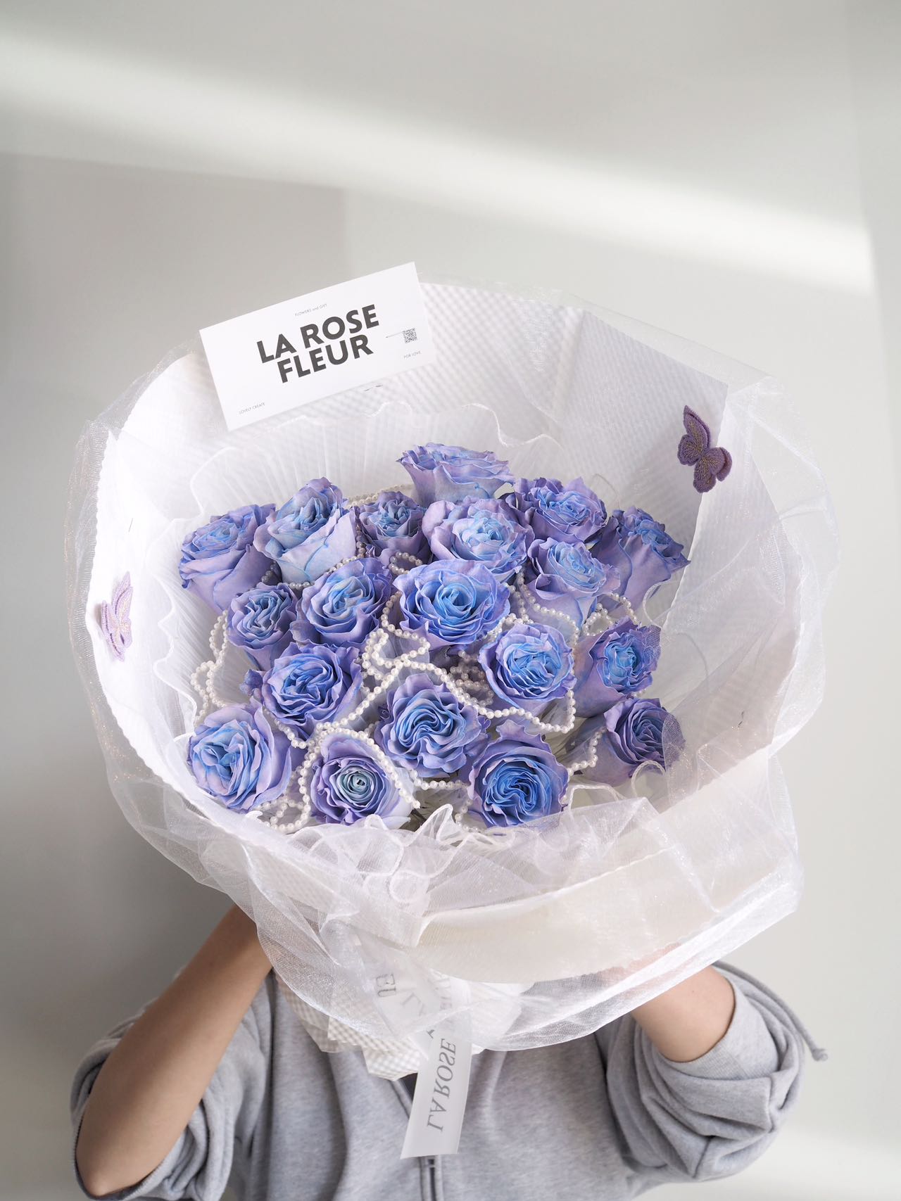 【NEW】Blue Lavender Tinted Rose Bouquet