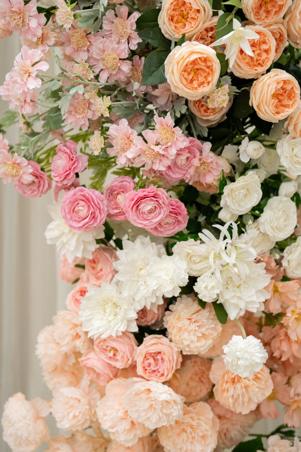 Faux Flower Arch Rental -Peach and Pink