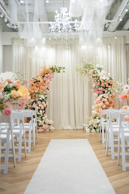 Faux Flower Arch Rental -Peach and Pink