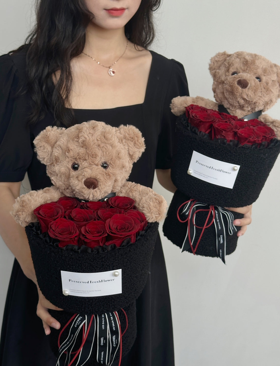 TEDDY BEAR Preserved Rose Bouquet