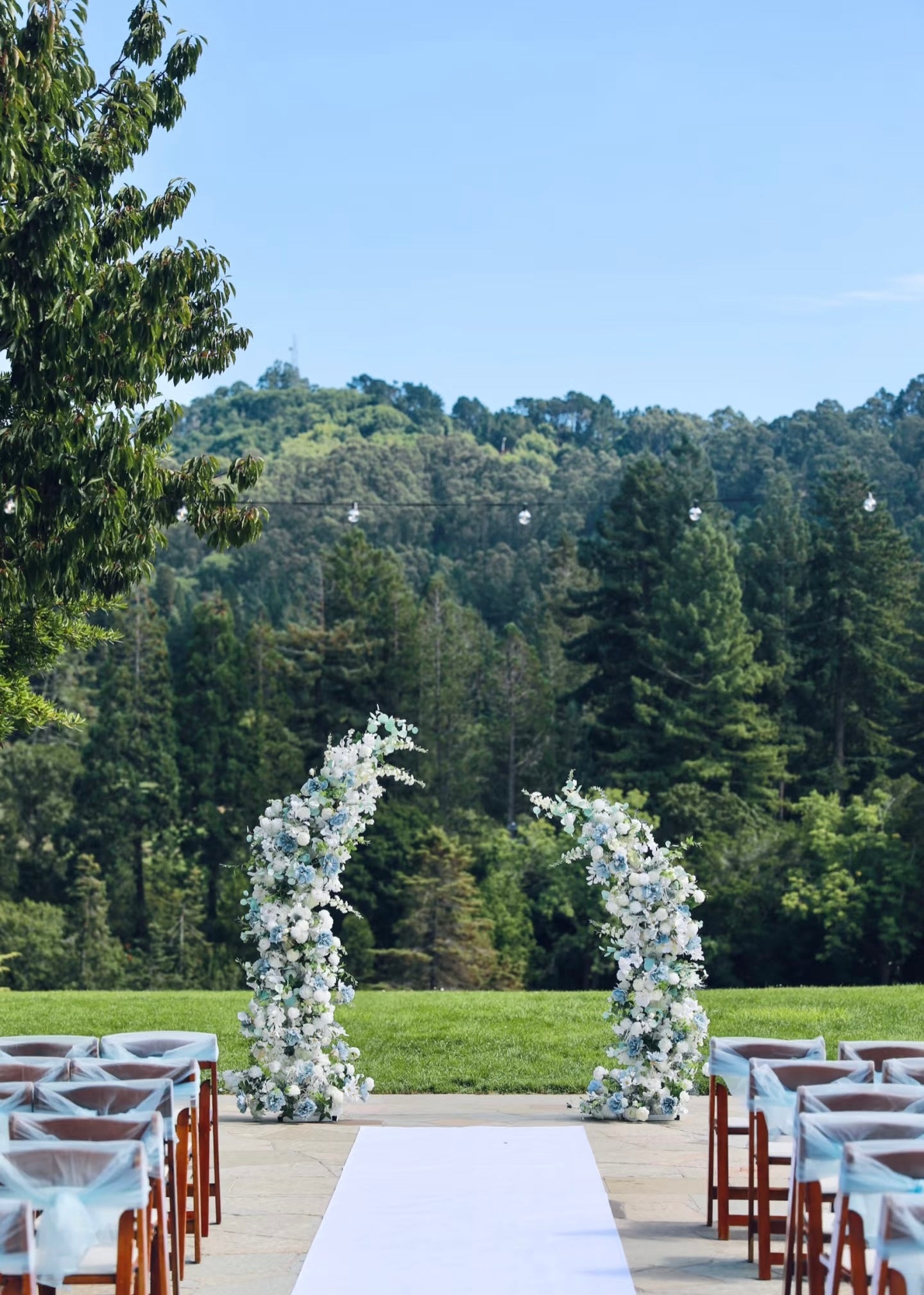 Faux Flower Rental-Blue&amp;White