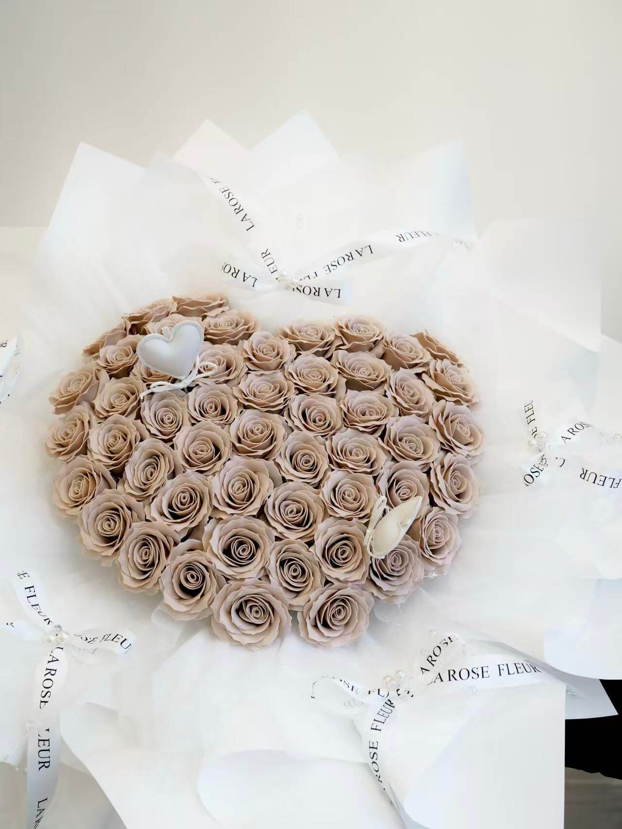 P16. Soap Roses Bouquet - 50 Stems of Cappuccino Color SOAP Rose