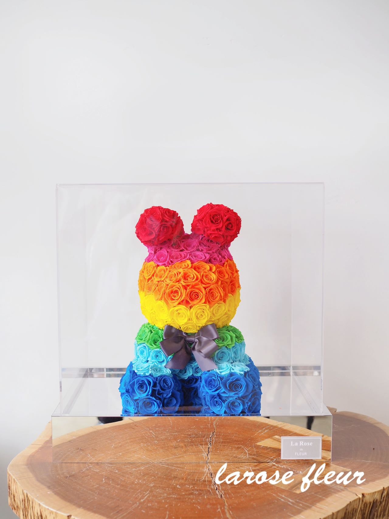 Rainbow Bunny Preserved Flower Gift Box