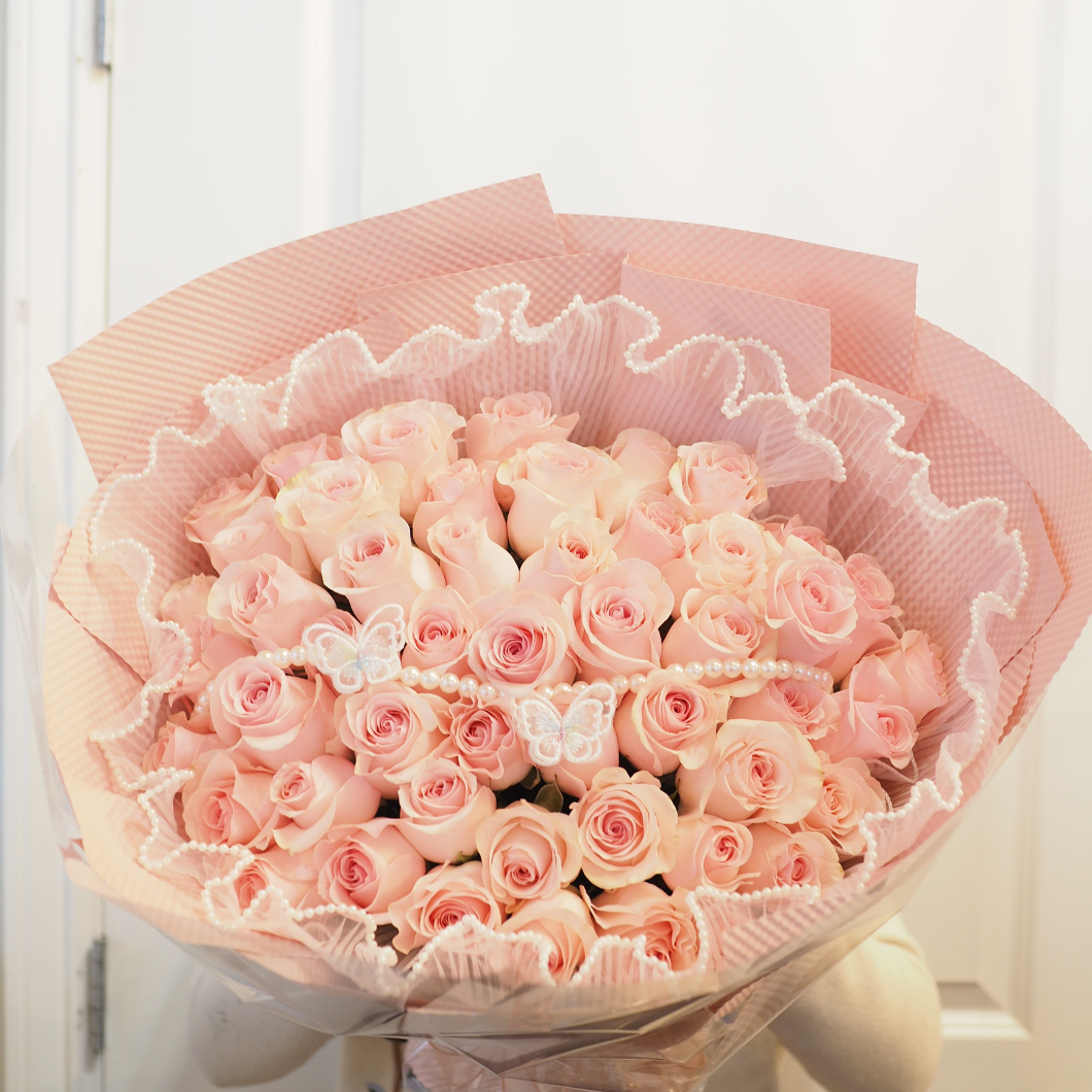 Light Pink Rose Bouquet (11st to 99 st）